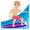 Person Surfing - Medium Light emoji on Emojione